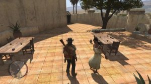 RDR. Женщина танцует у салуна