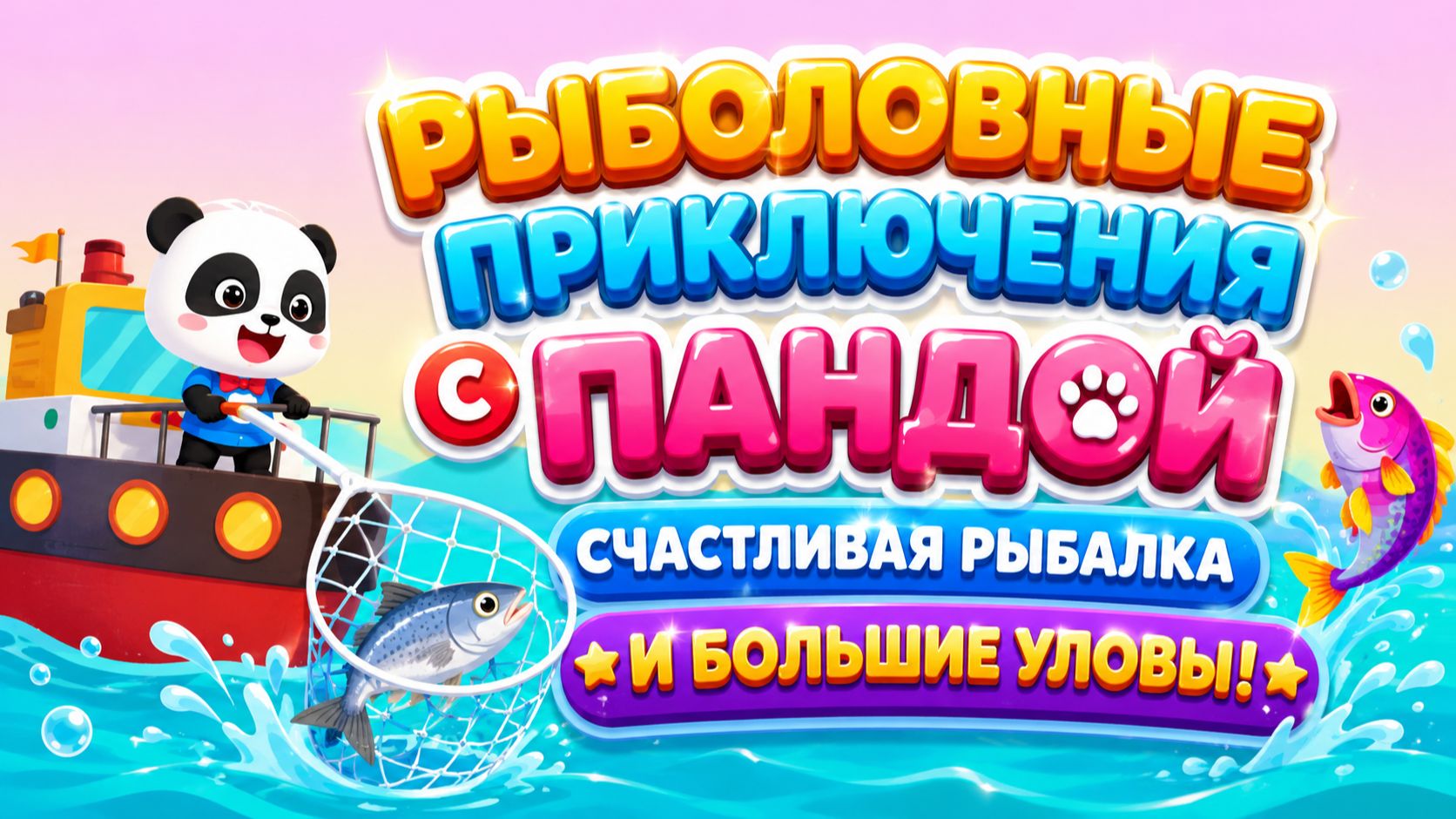 🐼 Рыболовные приключения с Пандой 🌟 Счастливая рыбалка и большие уловы! 🎣 Развивающий мультфильм смотреть онлайн