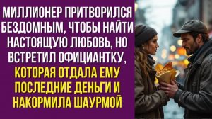 Миллионер притворился бездомным, чтобы найти настоящую любовь, но встретил официантку