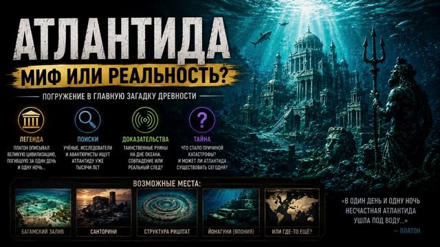 Атлантида — затерянный континент. Что скрывают легенды