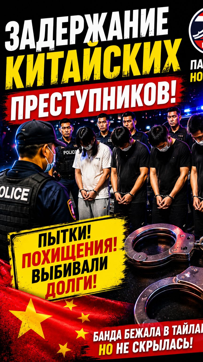 🚨 В ПАТТАЙЕ ЗАДЕРЖАЛИ КИТАЙСКУЮ БАНДУ ПЫТОК И ПОХИЩЕНИЙ #новости #новостисегодня #тайланд