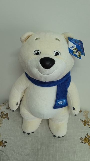 🐻❄️ Белый плюшевый мишка — символ Олимпиады Сочи 2014