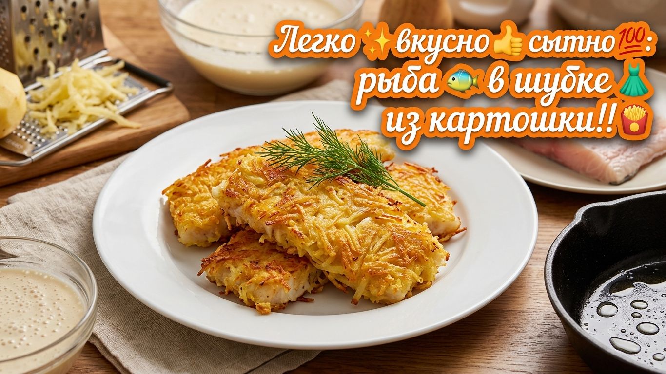 Легко ✨ вкусно 👍 сытно 💯_рыба 🐠 в шубке 👗 из картошки!! 🍟