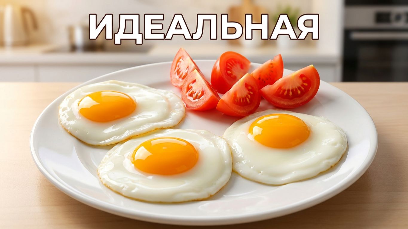 Идеальная яичница-глазунья 🍳 Секрет ровного белка и жидкого желтка!