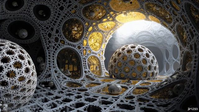 Dark Ambient Neural Protocol Music - Echoes Through Infinite Fractal Void Chambers
