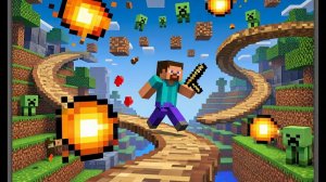 Выживание на трассе Geometry Dash в Minecraft