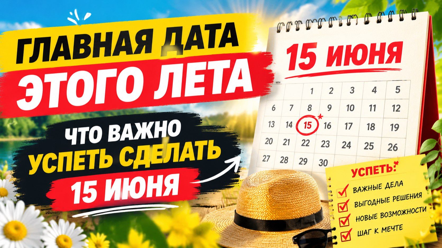 Главная дата этого лета. Что важно успеть 15 июня.