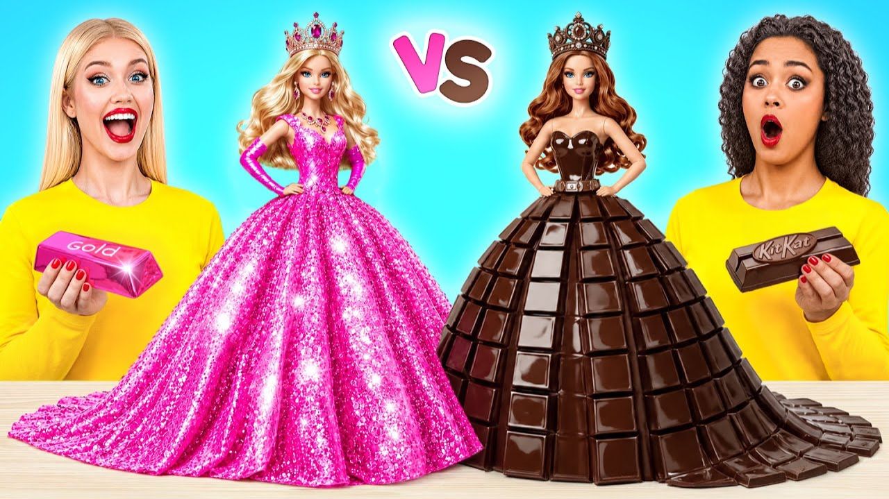 Челлендж. Шоколадная Еда vs Настоящая еда Вкусные Кухонные Лайфхаки смотреть онлайн