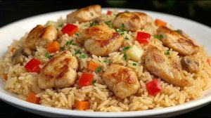 Быстрый и Вкусный УЖИН! Быстро, вкусно и легко! РИС С ОВОЩАМИ В ОДНОЙ СКОВОРОДЕ.