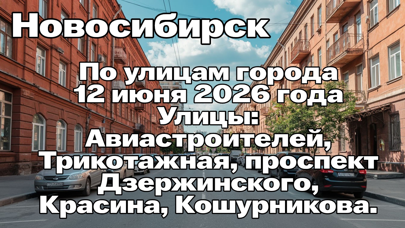 Новосибирск по улицам города 12 июня 2026 года. Улицы : Авиастроителей, Трикотажная. смотреть онлайн