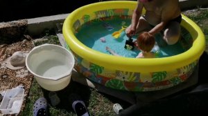 Бассейн для внука и рыбалка для внука! 🏊⛱️🥽🩳🐟