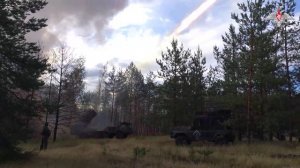 Боевая работа расчета РСЗО «Ураган» ГрВ «Запад»
