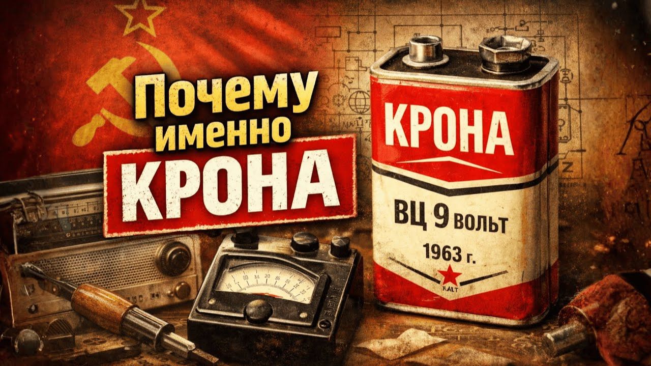 Батарейка Крона СССР Которая пережила всех