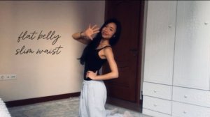 5 min flat belly and slim waist короткая тренировка на плоский живот и талию 5 минут || aidka