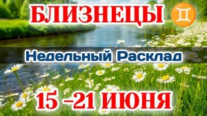 БЛИЗНЕЦЫ ♊ Недельный расклад  15-21 ИЮНЯ/Таро Прогноз/Сферы жизни