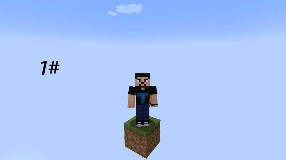 Один блок 1# Minecraft расширил территорию + получил корову и свинью