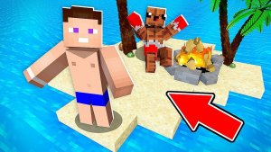 Я и ЛЁНЯ ПРОВЁЛИ 24 ЧАСА НА ОСТРОВЕ В МАЙНКРАФТ ! ЧТО МЫ НАШЛИ - (ВЛАДУС) #Minecraft #Майнкрафт