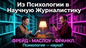 Из психологии в научную журналистику. Разговор о Фрейде, Маслоу, Франкле. Психология наука?