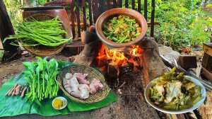Деревенская кухня | Традиционный рецепт органической свинины и приготовления на дровах