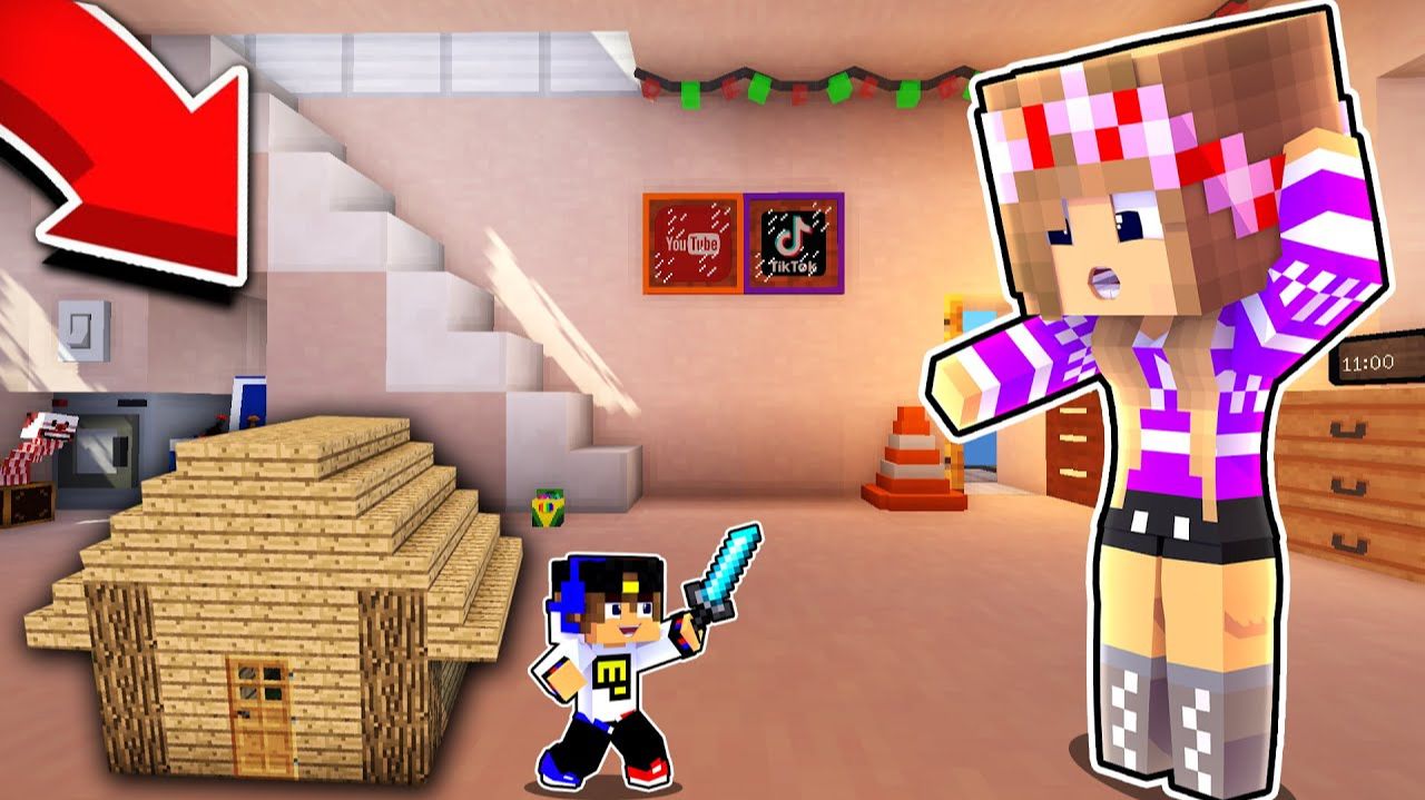 Майнкрафт но МАЛЕНЬКИЙ НУБ Затроллил ПРО в Майнкрафте Троллинг Ловушка Minecraft смотреть онлайн