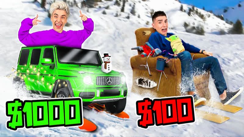 Строим САНКИ за 10,000 vs 100,000 Рублей Челлендж ! а4 смотреть онлайн