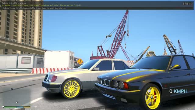 MB W124 AMG vs BMW M5 E34 мерс 413 км в час а бмв 350км в час гонка и драг заезде в гта 5