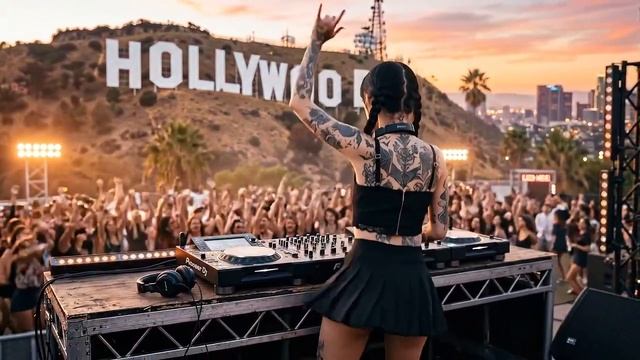 Dark House & Techno Mix  The Hollywood Sign Party  1 Hour Nonstop Deep Focus, Deep Work