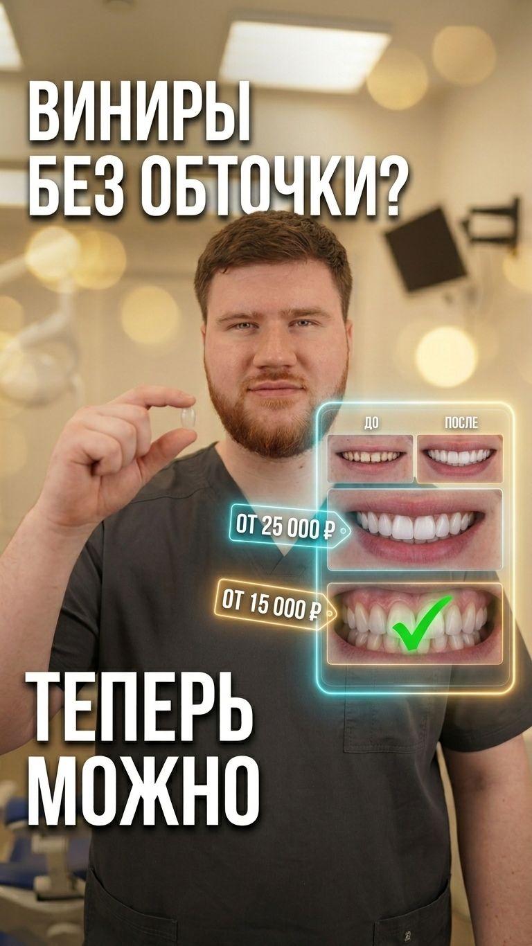 ✨ Виниры без обтачивания: композит Vs I-max