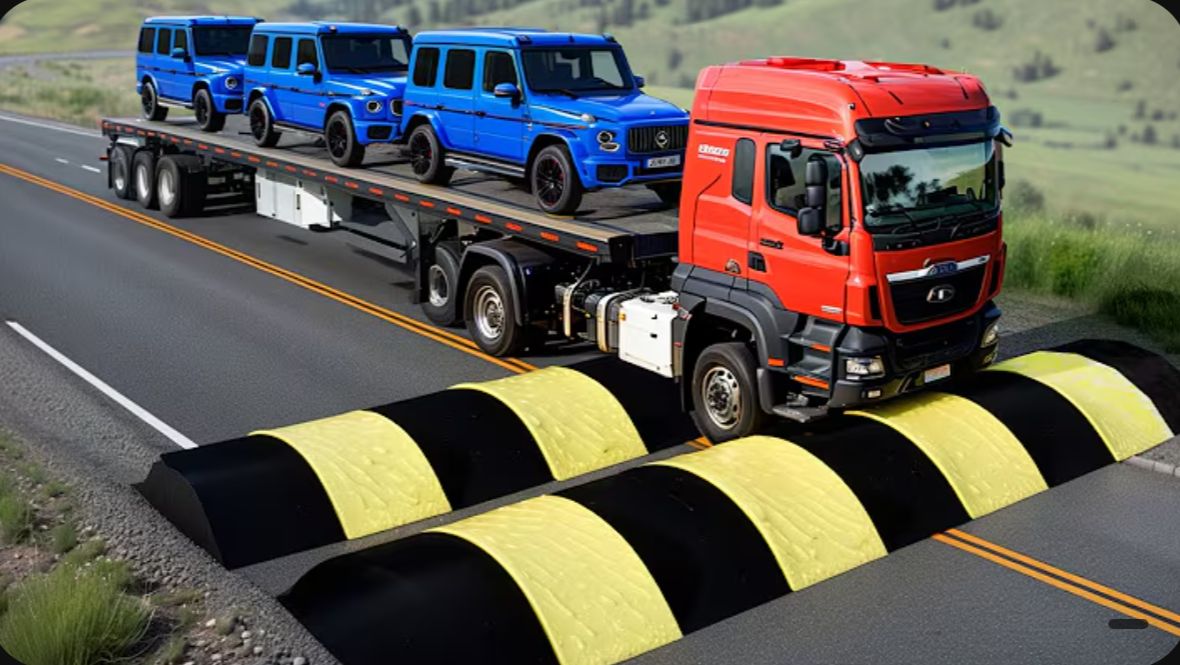 Автомобили против двойных лежачих полицейских, низких труб и уступов ▶️ BeamNG Drive смотреть онлайн