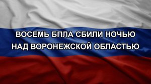 Восемь БПЛА сбили ночью над Воронежской областью