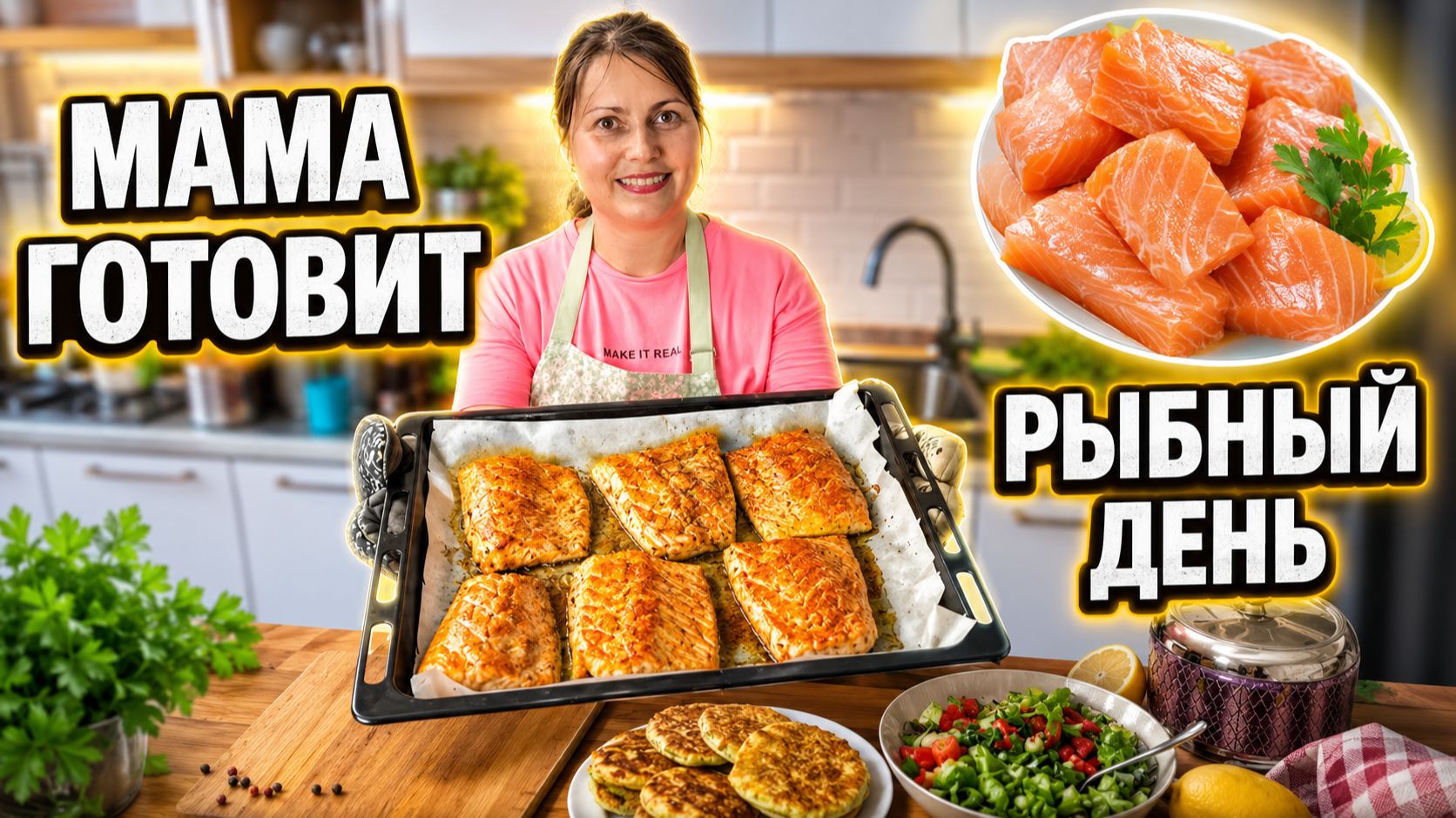 МАМА ГОТОВИТ! ТРИ БЛЮДА ИЗ РЫБЫ! смотреть онлайн