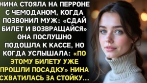 Нина пошла сдавать билет по приказу мужа… А подойдя к касе услышала что по билету уже прошли!