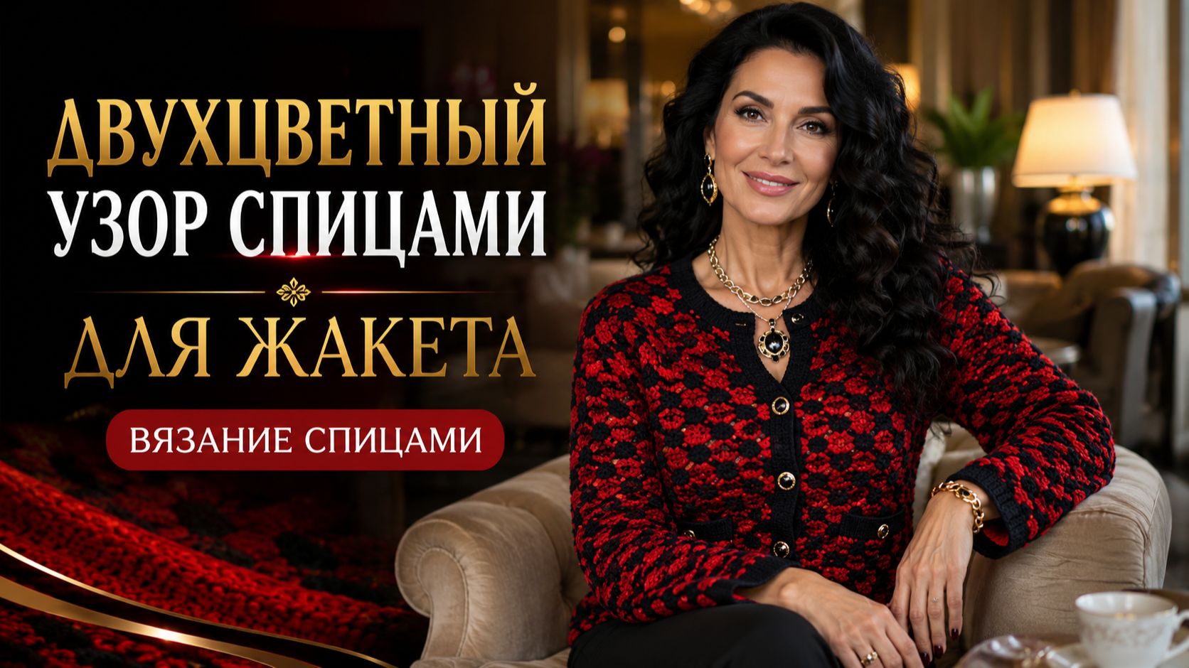 Увидела этот узор и сразу связала жакет! Эффектный двухцветный узор спицами