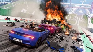 Эпичные прыжки на высокой скорости на автомобиле – BeamNG/Drive