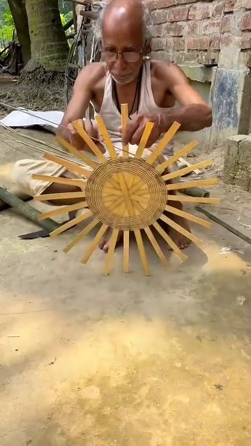 Изготовление корзины из бамбука
