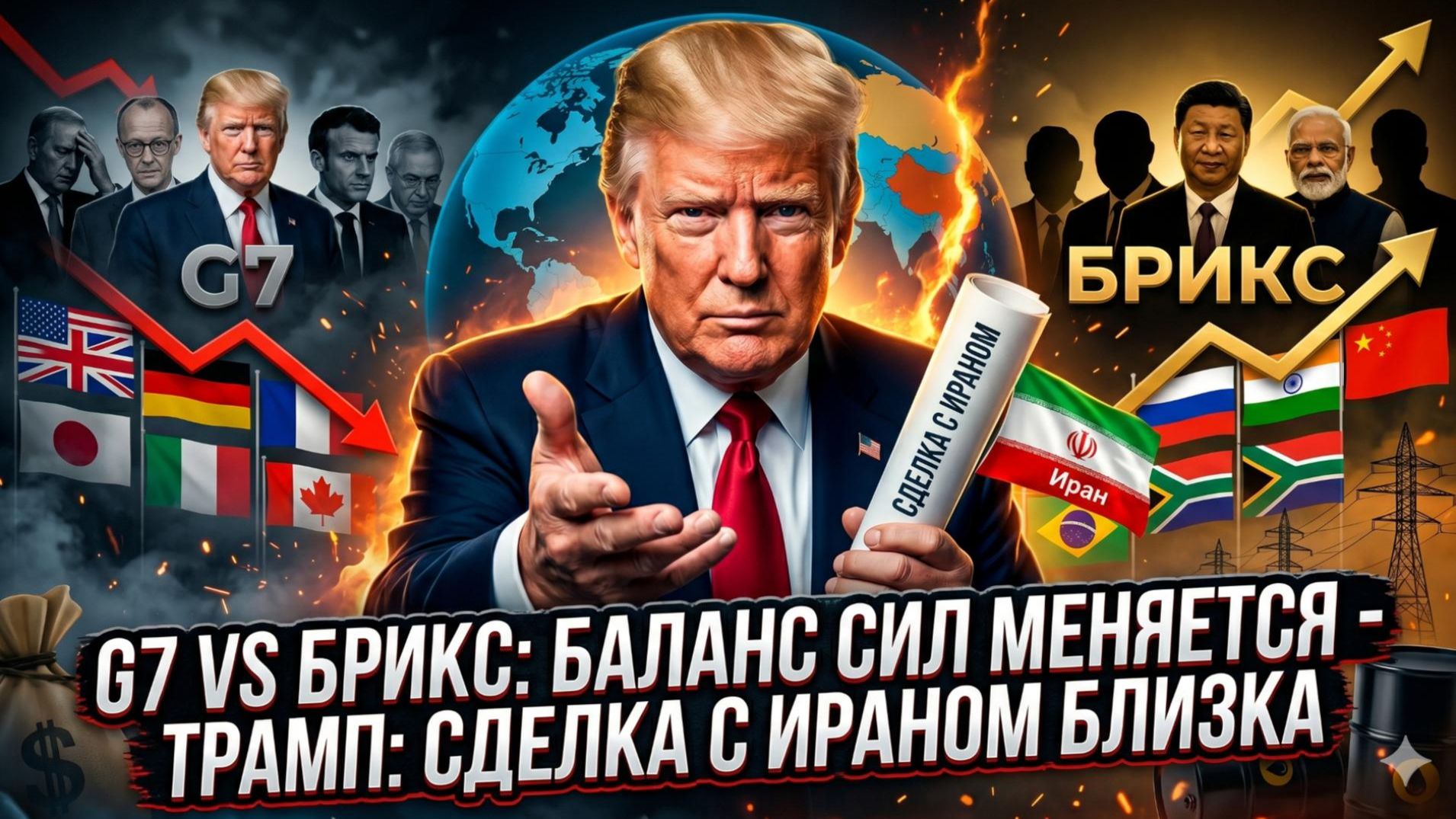 🌍Себастиан Сас | G7 против БРИКС: кто реально правит миром? Трамп: сделка с Ираном на подходе