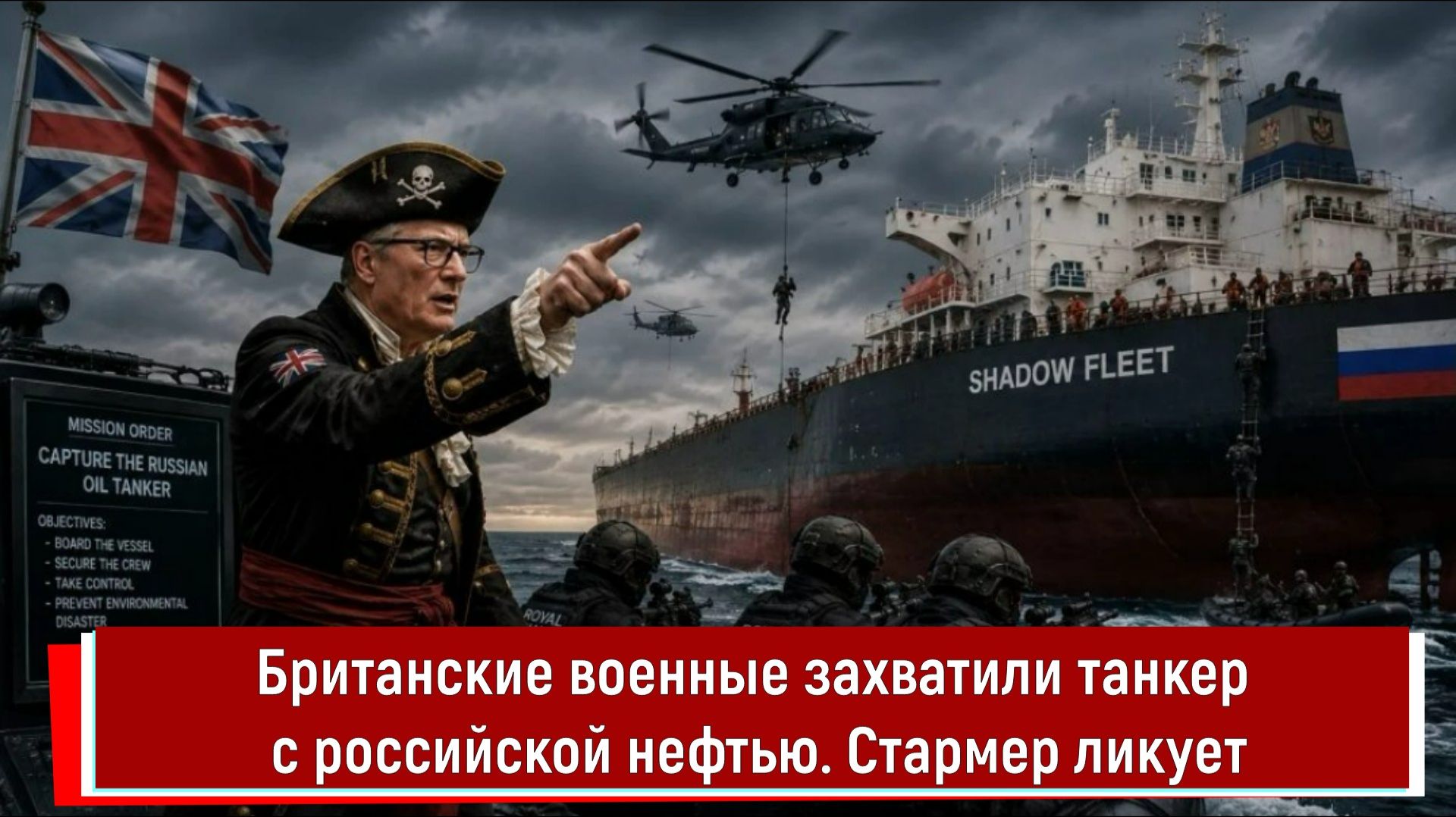 Британские военные захватили танкер с российской нефтью. Стармер ликует