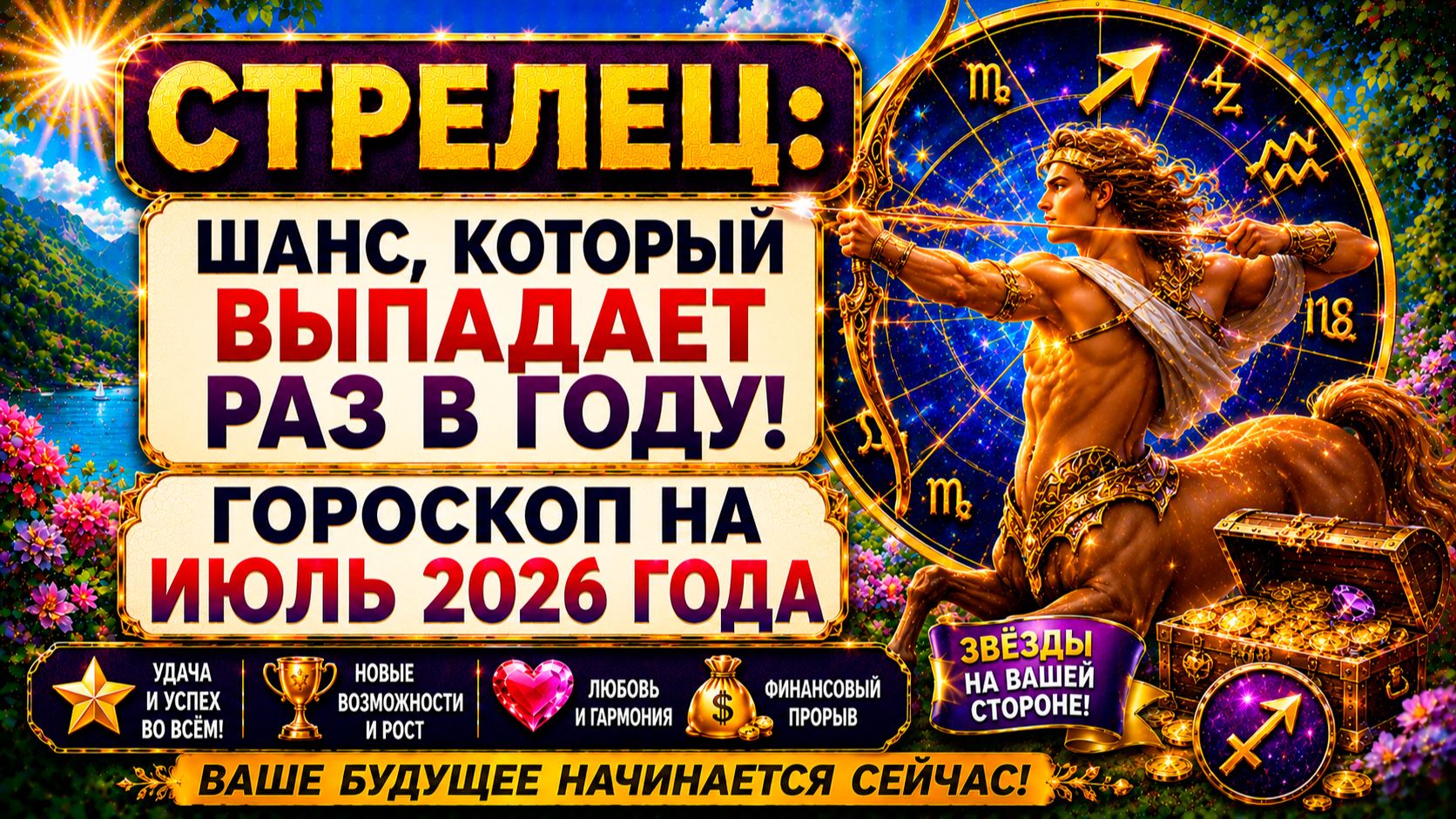 ♐ СТРЕЛЕЦ: шанс, который выпадает раз в году! 🎯 Гороскоп на июль 2026
