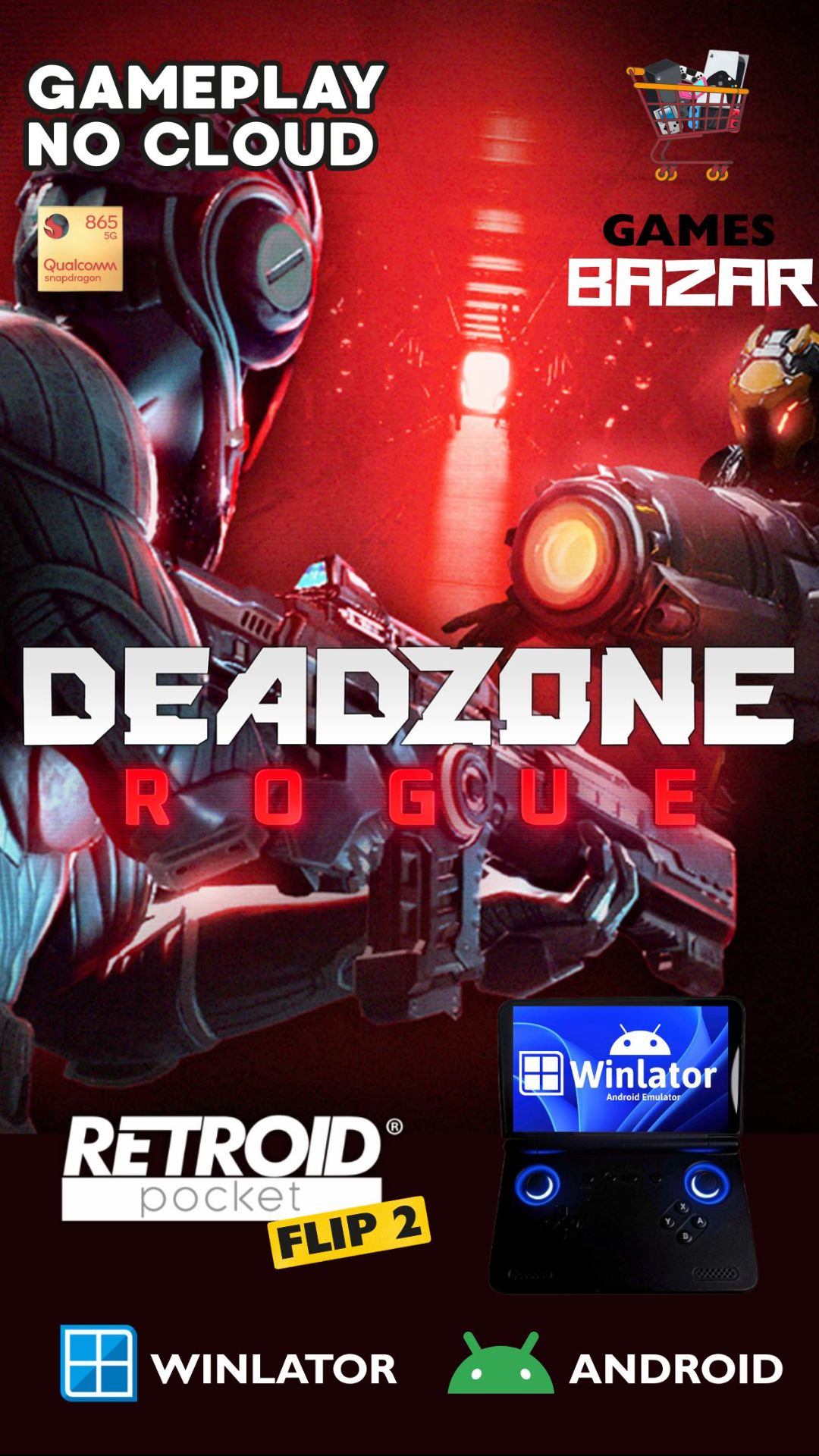 Deadzone Rogue Steam Winlator Ludashi 3.0 gameplay Retroid Pocket Flip 2