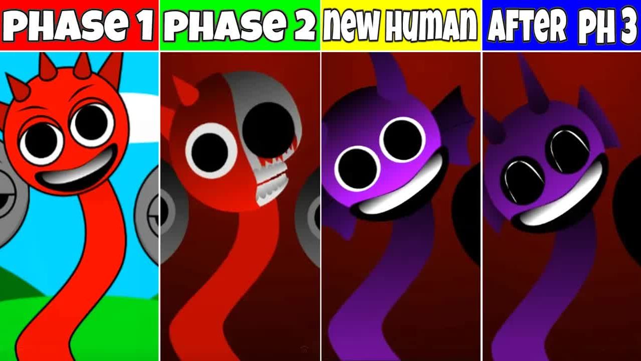 Sprunki – Фаза 1, Фаза 2, New Human All Repeats & Swaps После Фазы 3 Fan Mod смотреть онлайн