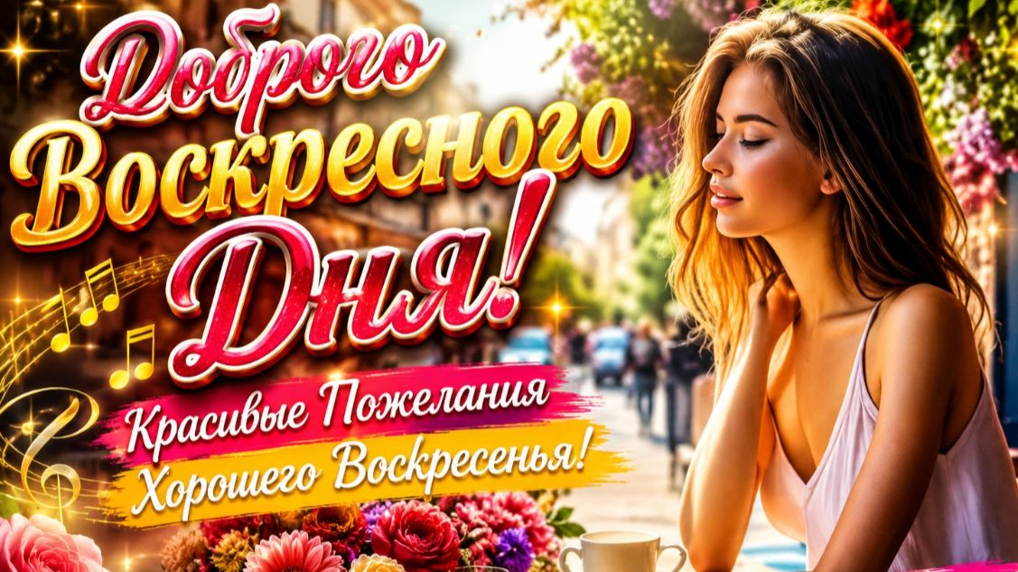 Доброго Воскресного Дня ☀️ Красивые Пожелания Хорошего Воскресенья и Музыкальная Открытка
