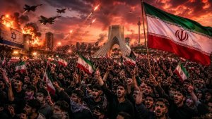 МОЩНЫЕ протесты в Иране молодёжь требует продолжать войну против США и Израиля