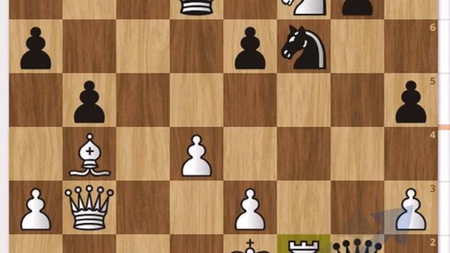 У белых лишняя ладья, однако чёрные гениально выигрывают, не просто найти