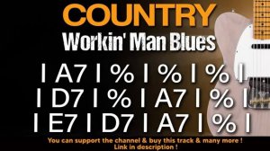 Минусовка для гитары в стиле кантри в тональности A I Workin' Man Blues I 204 bpm