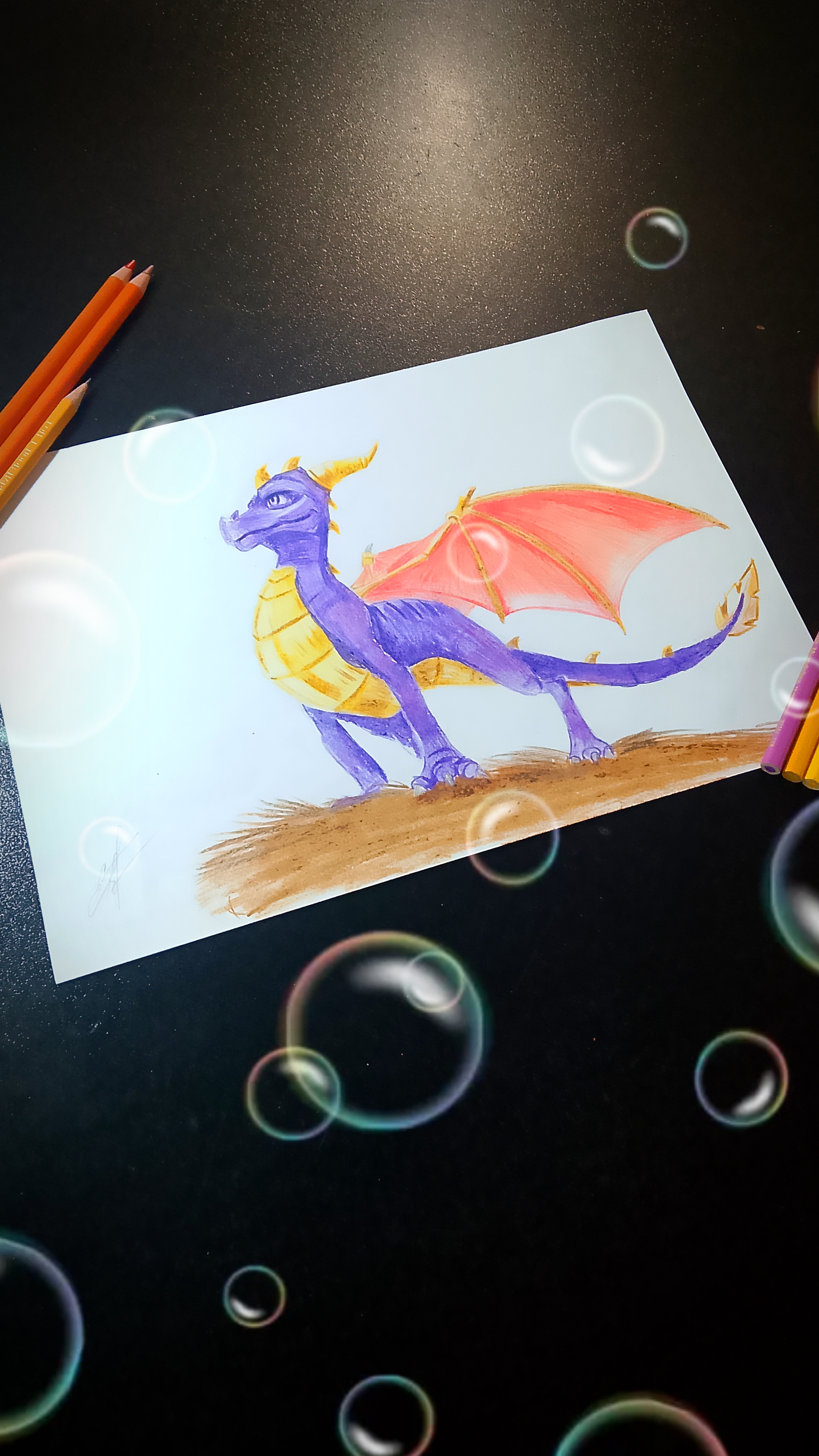 Как нарисовать дракончика? #арт #spyro #огонь