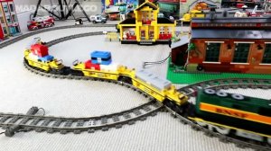 ЛЕГО Поезда на переезде (BNSF против Зеленой электрички)