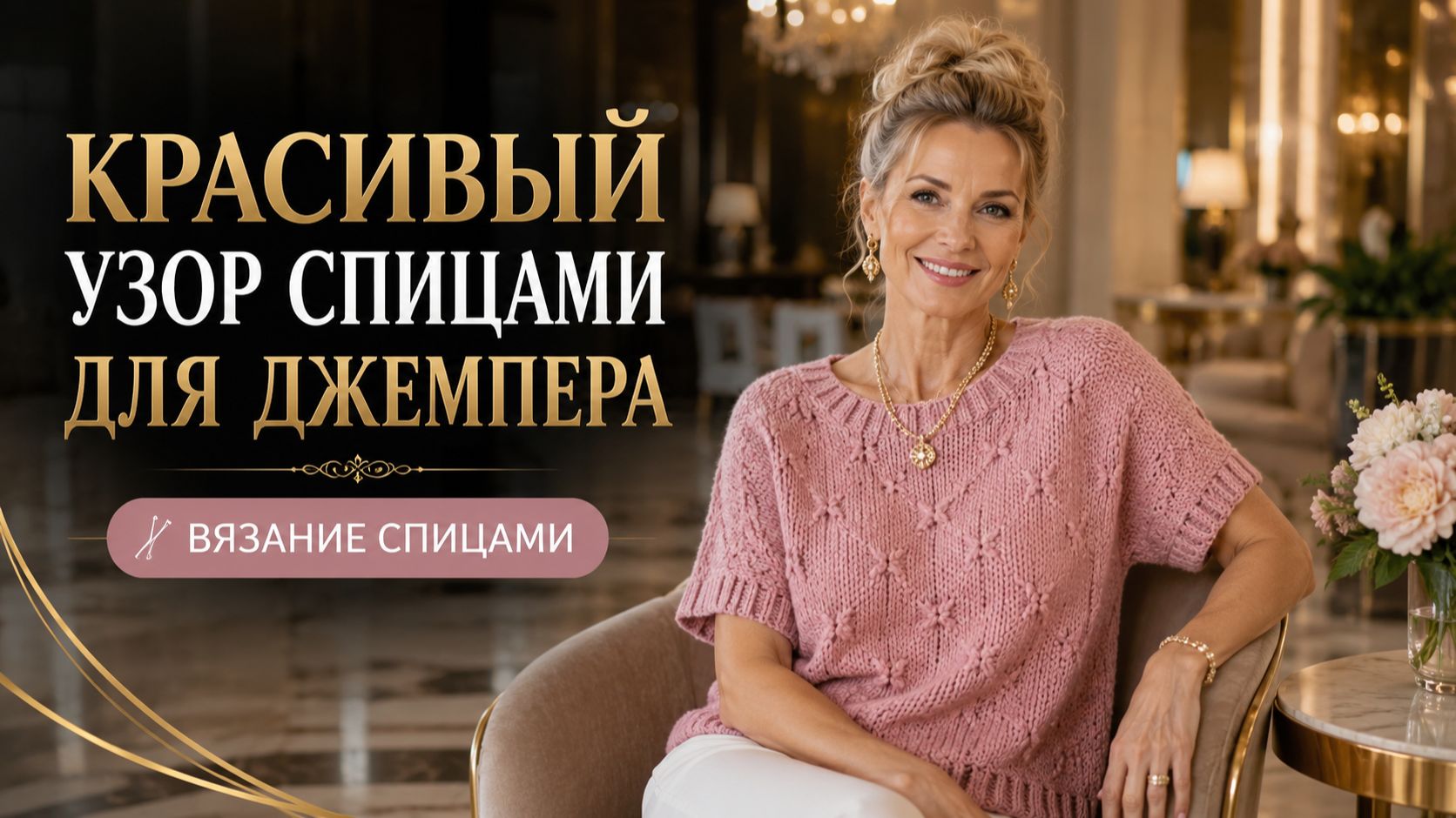 Ажурный узор спицами для летнего джемпера — вещь будет как из дорогого бутика! Вяжется легко