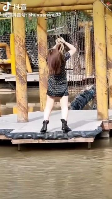 Wet ankle boots and fall into water