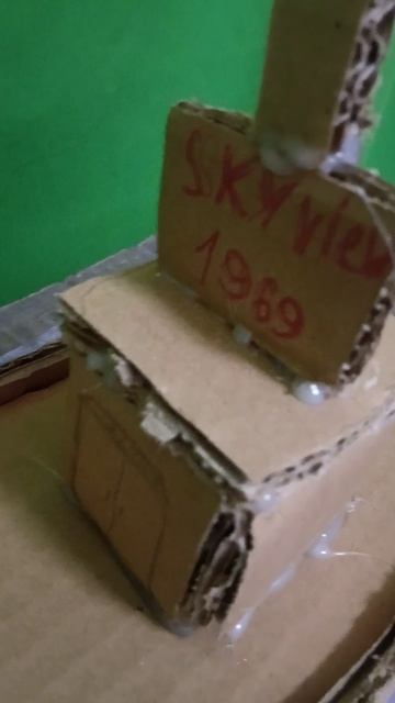 доделал мою башню с видом на небо из картона