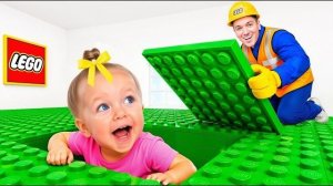 Дети Строят Гигантский LEGO-Дом! Челлендж!